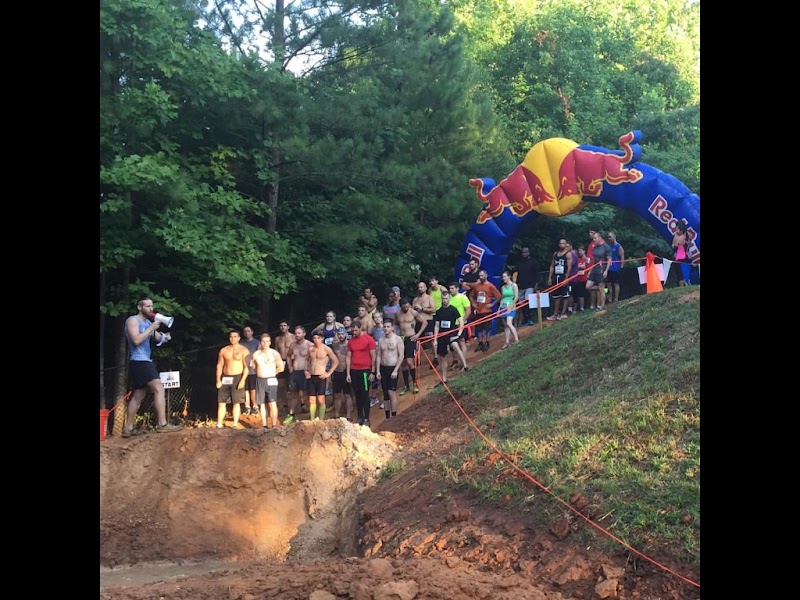 Athlete training on obstacle course